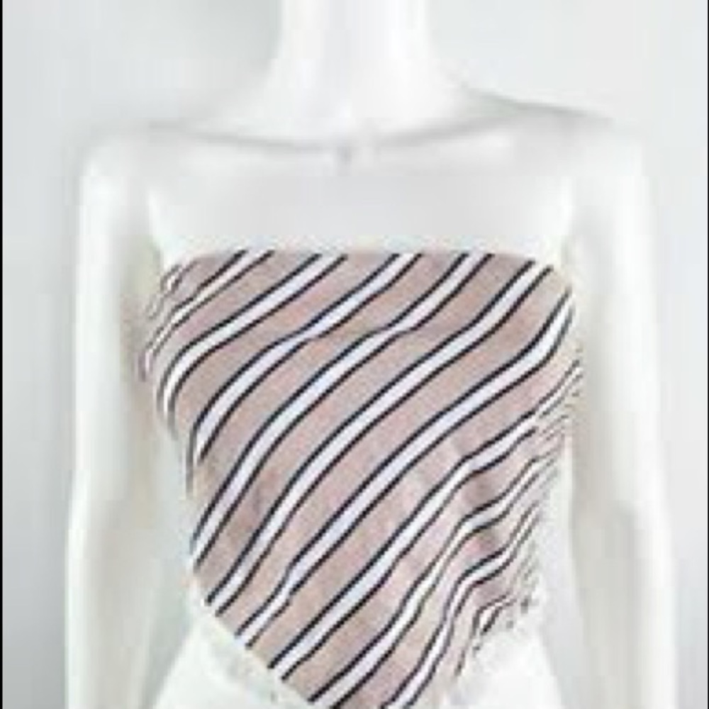 Etophe studios strapless pink crop top